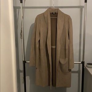 Faux Leather Trench Coat